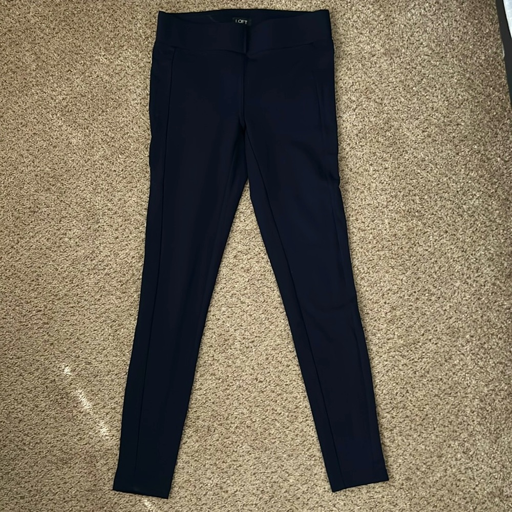 Navy blue loft dress leggings